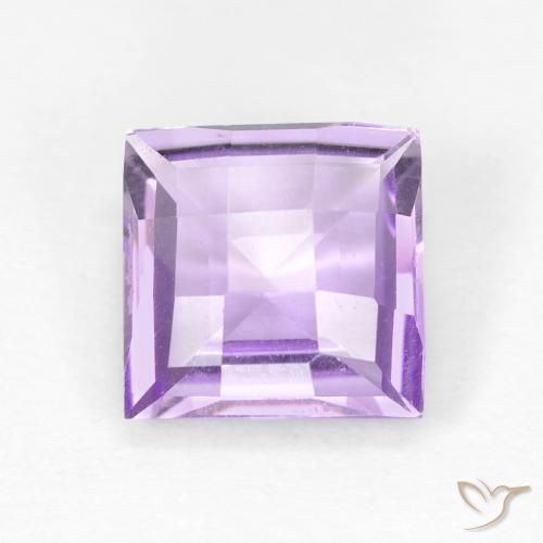 1.56ct Natural Violeta rosáceo claro Amatista, Cuadrado, VVS-VS