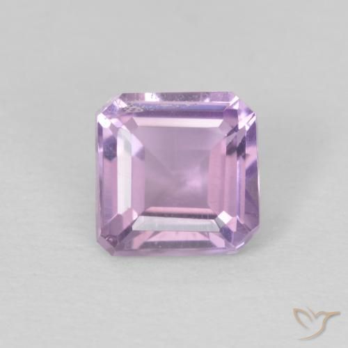 0.65ct Natural Violeta rosado Amatista, corte esmeralda, VS
