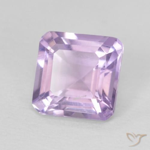 Amatista Violeta rosáceo claro natural de 1.02 ct, Corte Octágono / Esmeralda, VS