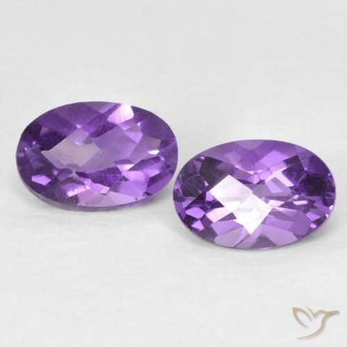 0.92ctw Natural Violeta medio Amatista, Ovalada, VVS