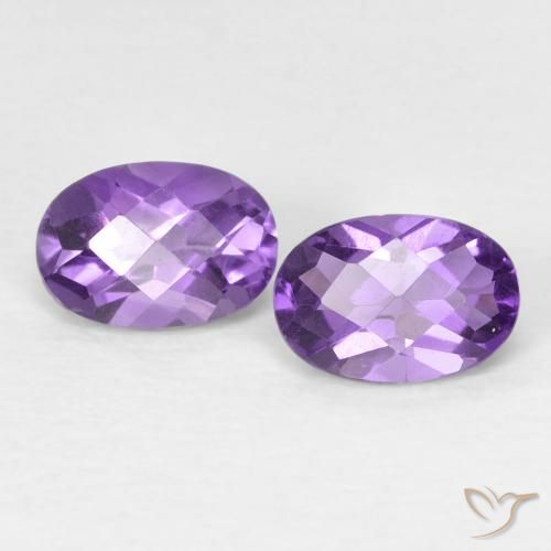 0.86ctw Natural Violeta vívido Amatista, Ovalada, VVS
