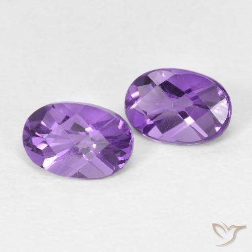 0.92ctw Natural Violeta oscuro Amatista, Ovalada, VVS
