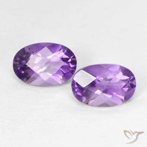 0.90ctw Natural Violeta púrpura Amatista, Ovalada, VVS-VS