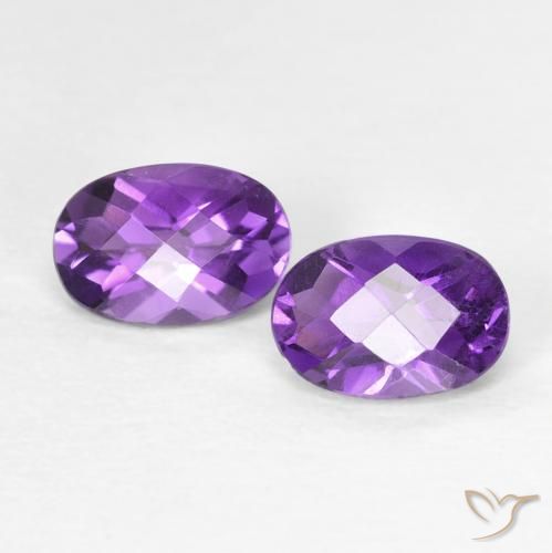 0.87ctw Natural Medium Dark-Violet Amatista, Ovalada, VVS-VS