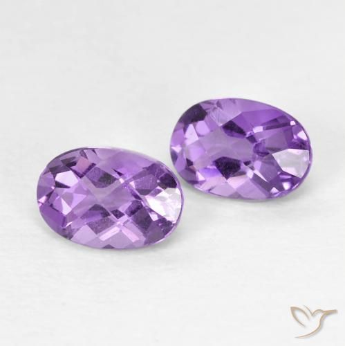 0.91ctw Natural Violeta iris Amatista, Ovalada, VVS-VS