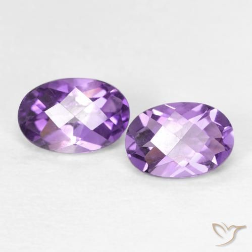 0.88ctw Natural Violeta púrpura medio Amatista, Ovalada, VVS-VS