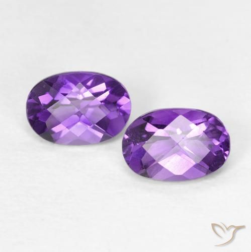 0.82ctw Natural Violeta oscuro Amatista, Ovalada, VVS-VS