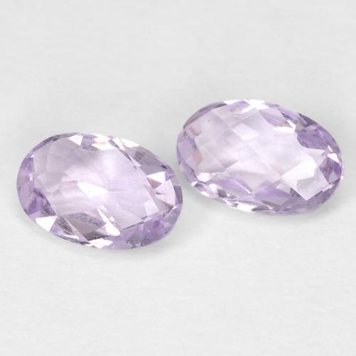 Gemas de Amatista Violeta rosado natural de 0.74 ct, Ovalada, VS