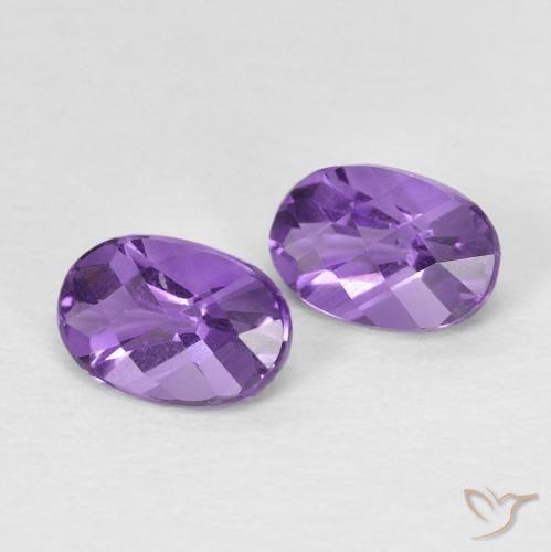 0.92ctw Natural Violeta vívido Amatista, Ovalada, VS