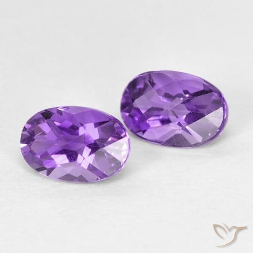 0.95ctw Natural Violeta intenso Amatista, Ovalada, VVS-VS