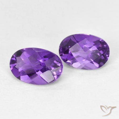 0.96ctw Natural Violeta oscuro Amatista, Ovalada, VVS-VS