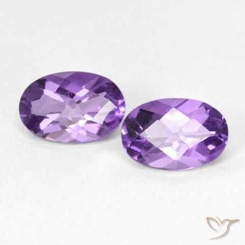 0.92ctw Natural Violeta medio Amatista, Ovalada, VS