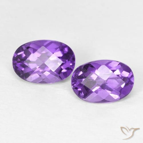 0.90ctw Natural Violeta vívido Amatista, Ovalada, VS