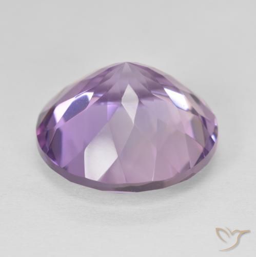 Amatista Violeta medio natural de 13.19 ct, Redondo, VVS