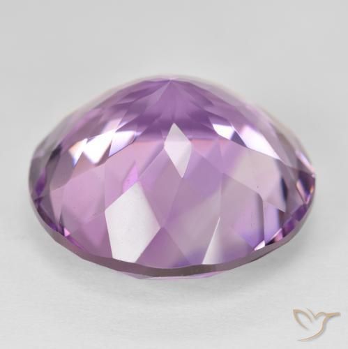 Amatista Violeta medio natural de 26.62 ct, Redondo, VVS-VS