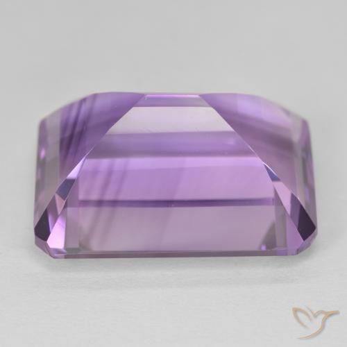 Amatista Medium Light Purplish-Violet natural de 20.89 ct, Corte Octágono / Esmeralda, VVS