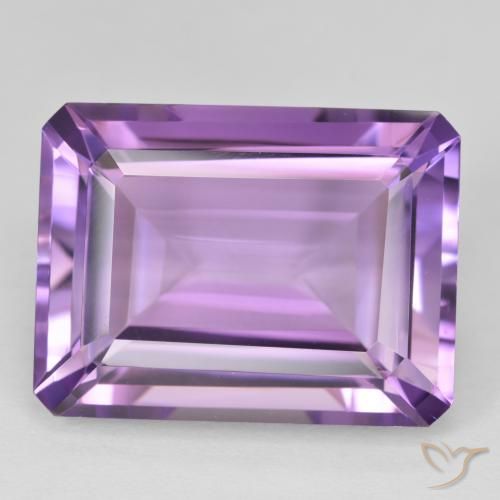 21.40ct Natural Medium Light Purplish-Violet Amatista, corte esmeralda, VVS