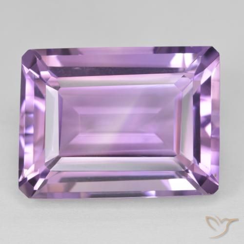 22.77ct Natural Medium Light Purplish-Violet Amatista, corte esmeralda, VVS