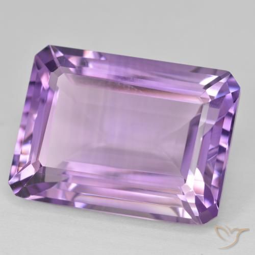 Amatista Violeta oscuro natural de 22.52 ct, Corte Octágono / Esmeralda, VVS