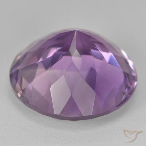 Amatista Violeta medio natural de 13.24 ct, Redondo, VVS