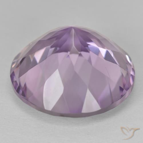 Amatista Rosado-violeta medio natural de 13.46 ct, Redondo, VVS-VS