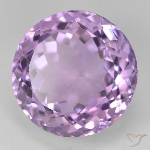 Amatista Violeta medio natural de 16.90 ct, Redondo, VVS-VS