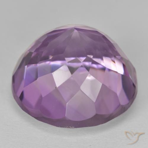 Amatista Violeta medio natural de 16.90 ct, Redondo, VVS-VS