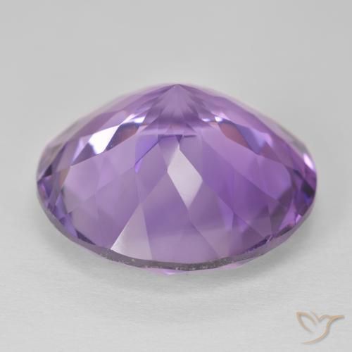 Amatista Violeta medio natural de 23.66 ct, Redondo, VVS-VS