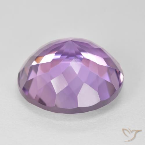 Amatista Violeta rosado natural de 14.19 ct, Redondo, VS