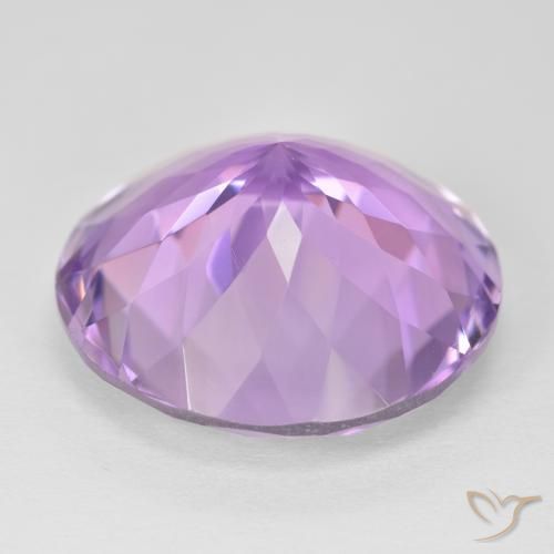 Amatista Violeta medio natural de 23.32 ct, Redondo, VVS-VS