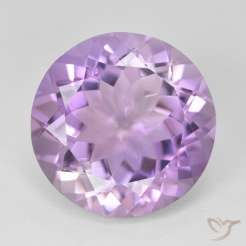 12.67ct Natural Violeta rosado medio Amatista, Redondo, VVS