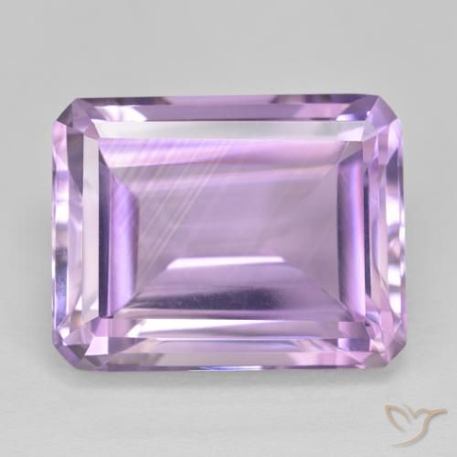 19.73ct Natural Violeta rosado medio Amatista, corte esmeralda, VVS