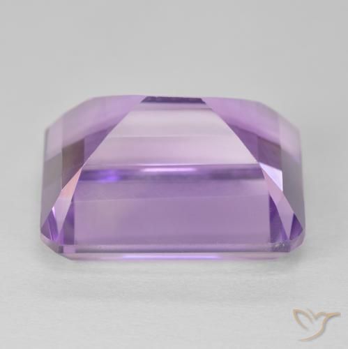 Amatista Violeta rosado medio natural de 19.73 ct, Corte Octágono / Esmeralda, VVS