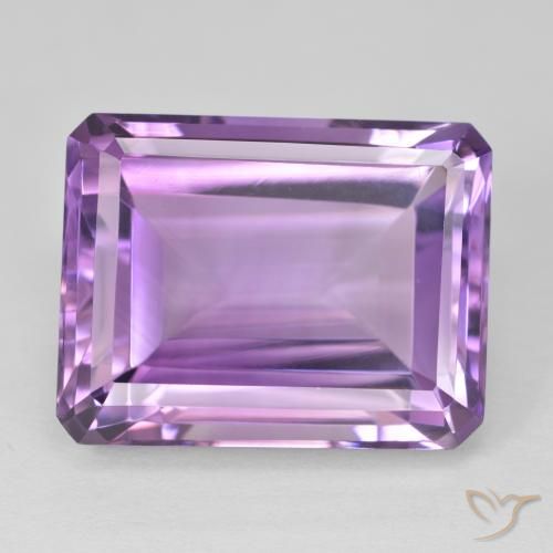 19.72ct Natural Violeta rosado medio Amatista, corte esmeralda, VVS