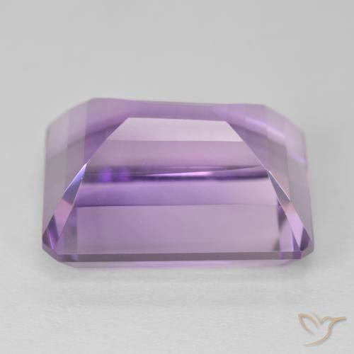 Amatista Violeta rosado medio natural de 19.72 ct, Corte Octágono / Esmeralda, VVS