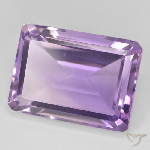 Amatista Violeta medio natural de 20.96 ct, Corte Octágono / Esmeralda, VVS