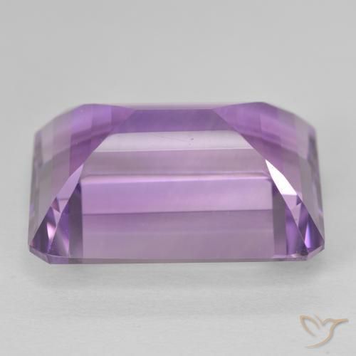 Amatista Medium Light Purplish-Violet natural de 22.46 ct, Corte Octágono / Esmeralda, VVS