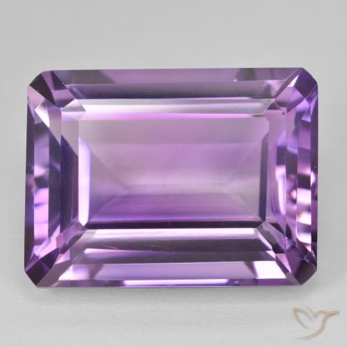 22.92ct Natural Medium Light Purplish-Violet Amatista, corte esmeralda, VVS