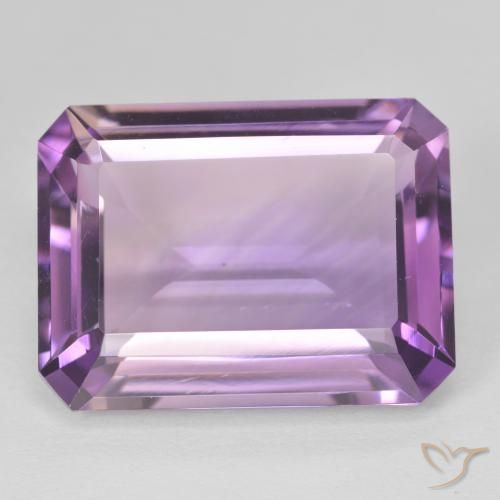 20.24ct Natural Medium Light Purplish-Violet Amatista, corte esmeralda, VVS
