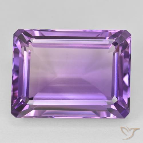 24.25ct Natural Violeta oscuro Amatista, corte esmeralda, VVS