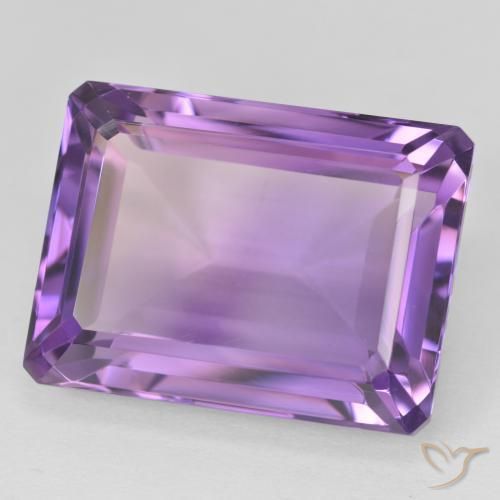 Amatista Violeta oscuro natural de 24.25 ct, Corte Octágono / Esmeralda, VVS