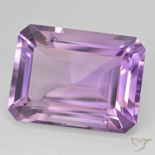 Amatista Violeta púrpura natural de 22.71 ct, Corte Octágono / Esmeralda, VVS