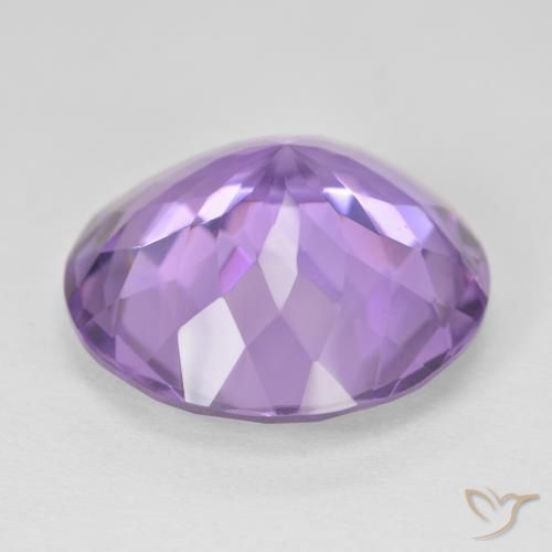 Amatista Violeta medio natural de 22.21 ct, Redondo, VVS-VS
