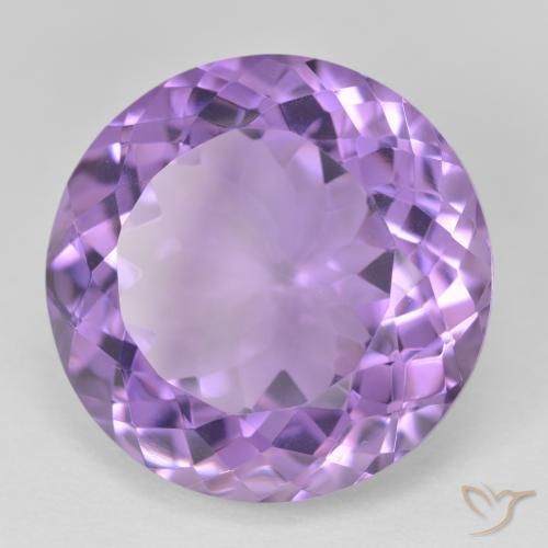 Amatista Violeta rosado natural de 25.64 ct, Redondo, VVS-VS