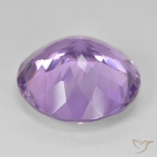 Amatista Violeta rosado natural de 25.64 ct, Redondo, VVS-VS