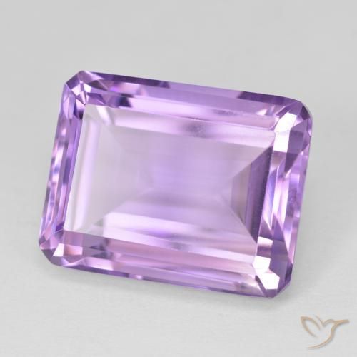 Amatista Violeta medio natural de 19.93 ct, Corte Octágono / Esmeralda, VVS-VS