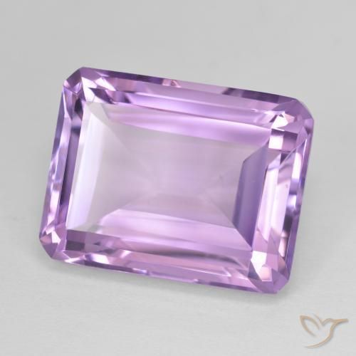 Amatista Violeta rosado natural de 19.13 ct, Corte Octágono / Esmeralda, VS