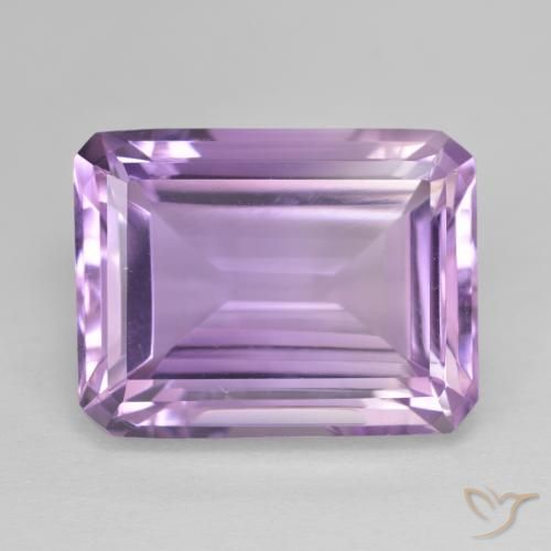 18.72ct Natural Violeta rosado Amatista, corte esmeralda, VVS-VS