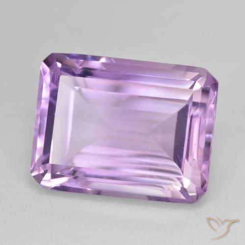 Amatista Violeta rosado natural de 18.72 ct, Corte Octágono / Esmeralda, VVS-VS