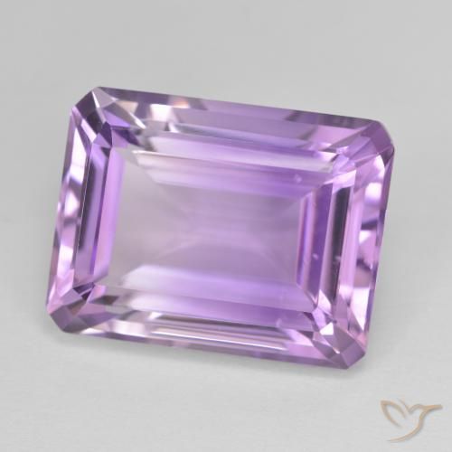 Amatista Violeta medio natural de 17.93 ct, Corte Octágono / Esmeralda, VS